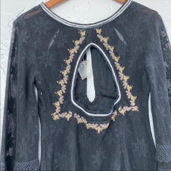 Free People Stars Print Lace Dress - Picture 2 of 5